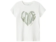 Name It top hvid med hjerte print